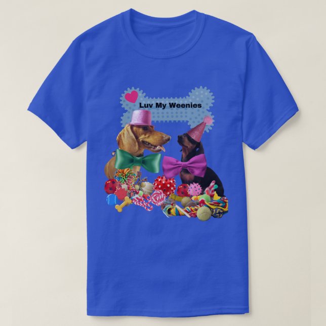 Camiseta Luv My Weenes T-Shirt Para Mulheres/Homens (Frente do Design)