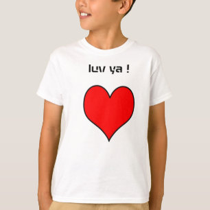 CAMISETA "LUV YA!" CORAÇÃO