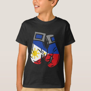 Camiseta Luva De Boxing Com Bandeira Das Filipinas