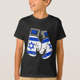 Camiseta Luva De Boxing Com Bandeira De Israel