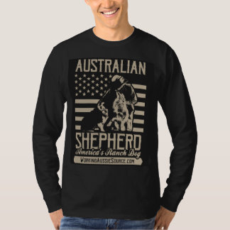 Camiseta Luva longa australiana dos EUA dos homens