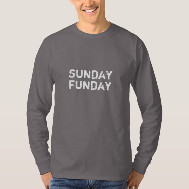 Camiseta Luva longa do grupo de domingo Funday (Frente)