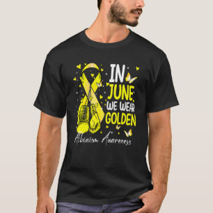 Camiseta Luvas Boxando Em Junho Vestimos Albinismo Ouro Em