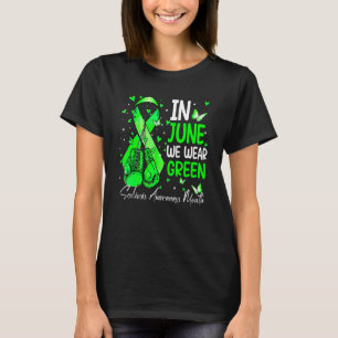 Camiseta Luvas Boxando Em Junho Vestimos Escoliose Verde Em