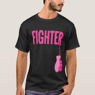 Camiseta Luvas cor-de-rosa Boxando Sensibilização do Cancer