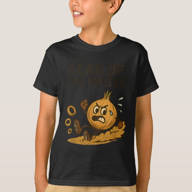 Camiseta Luvas de Beisebol de Campo Interno de Anéis de Ceb (Frente)