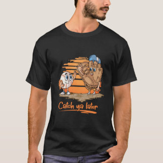 Camiseta Luvas De Beisebol E Bola De Beisebol Coon Até Mais