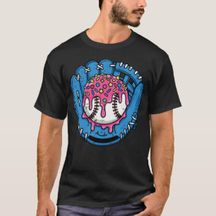 Camiseta Luvas de Beisebol Sorvete Pingando Mitt Esportes H