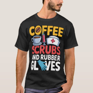 Camiseta Luvas de Borracha para Esfoliar com Café Enfermeir