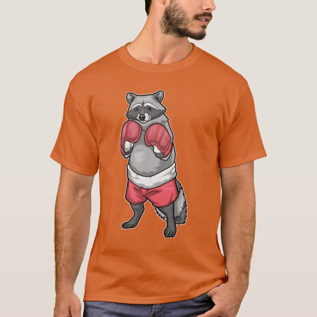 Camiseta Luvas de boxe Boxer do guaxinim Boxe (Frente)