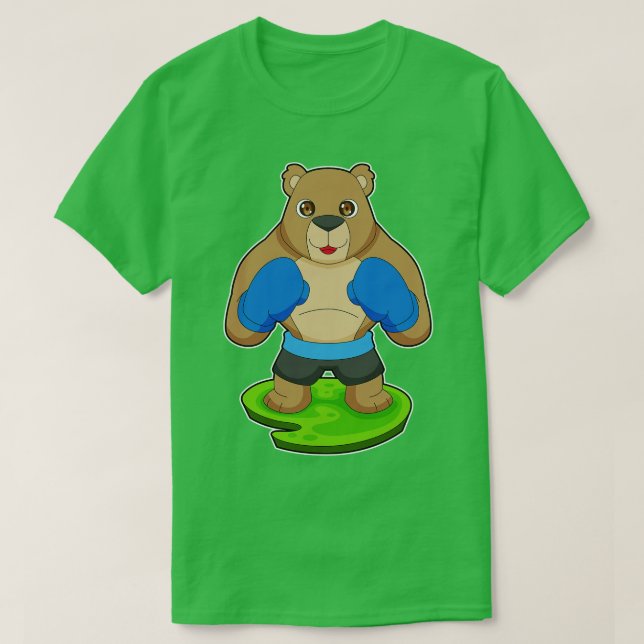 Camiseta Luvas de Boxe Boxer Urso Boxe (Frente do Design)