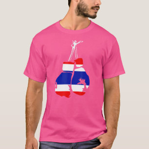 Camiseta Luvas de Boxe da Tailândia Bandeira Tailandesa Par
