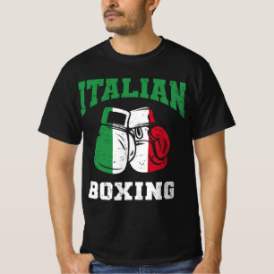 Camiseta Luvas de boxe de bandeiras italianas
