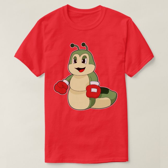 Camiseta Luvas de boxe de boxeador lagarta (Frente do Design)