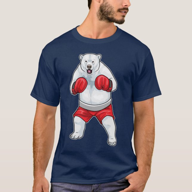 Camiseta Luvas de boxe de urso polar Boxer (Frente)