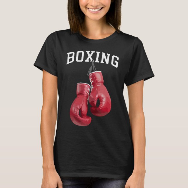 Camiseta Luvas de Boxe Destacadas Amante de Boxe Kickboxing (Frente)