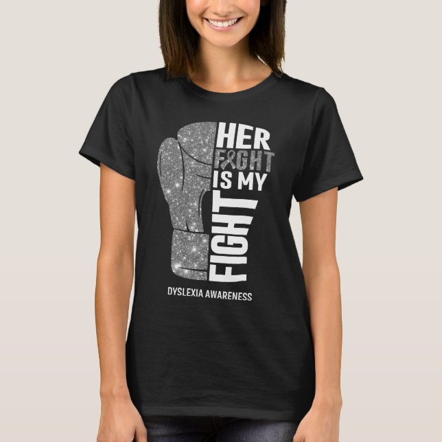 Camiseta Luvas de Boxe Guerreiro da Dislexia (Frente)
