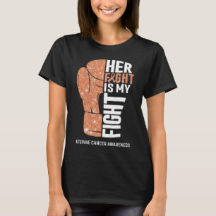 Camiseta Luvas de Boxe Guerreiro do Câncer Uterino