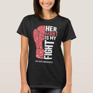 Camiseta Luvas de Boxe Hiv Aids Guerreiro
