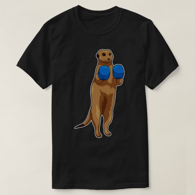 Camiseta Luvas de boxe Meerkat Boxer (Frente do Design)