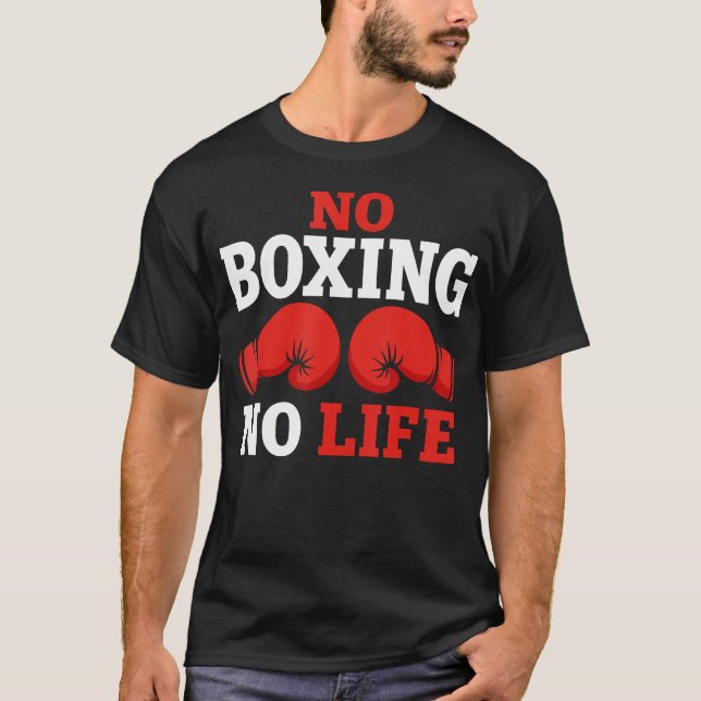 Camiseta Luvas de Boxe Sem Boxe Sem Vida (Frente)