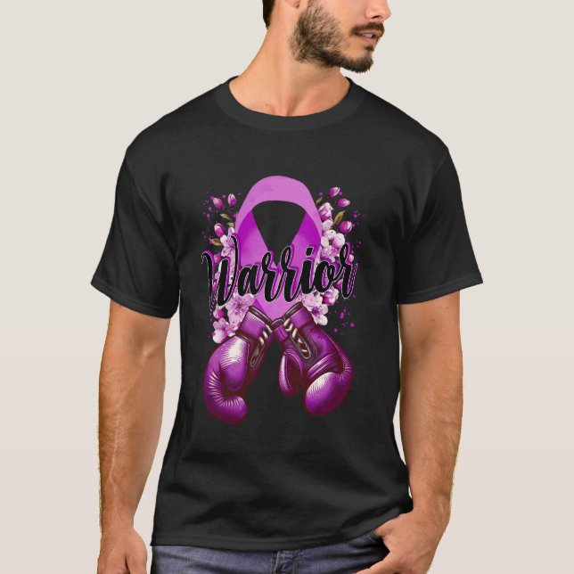 Camiseta Luvas de Boxe Warrior Conscientização sobre Violên (Frente)