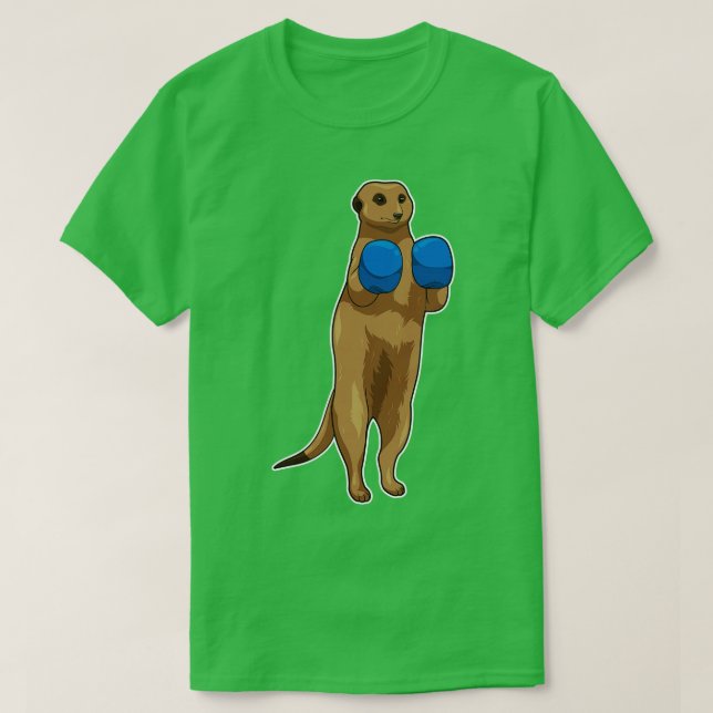 Camiseta Luvas de Boxer Meerkat (Frente do Design)