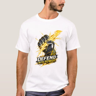 Camiseta Luvas de Goleiro Relâmpago Defenda com Poder