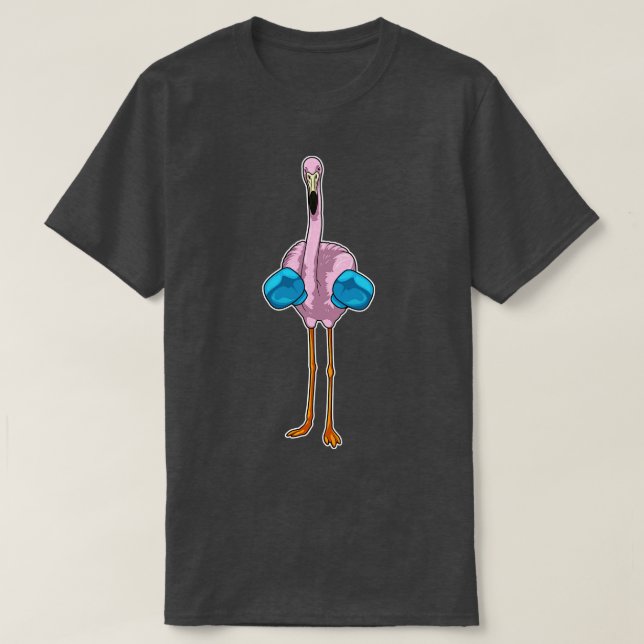 Camiseta Luvas Flamingo Boxer (Frente do Design)
