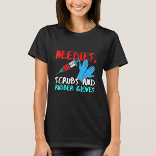 Camiseta Luvas para enfermeiro de agulha