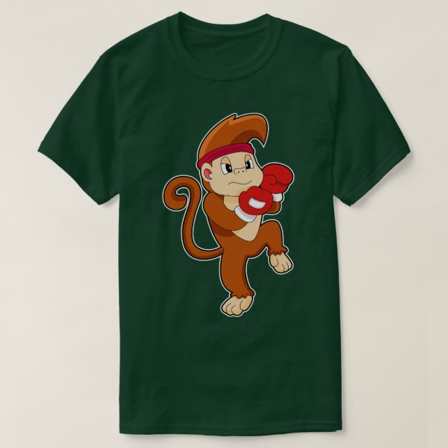 Camiseta Luvas para "in a box" de macacos (Frente do Design)