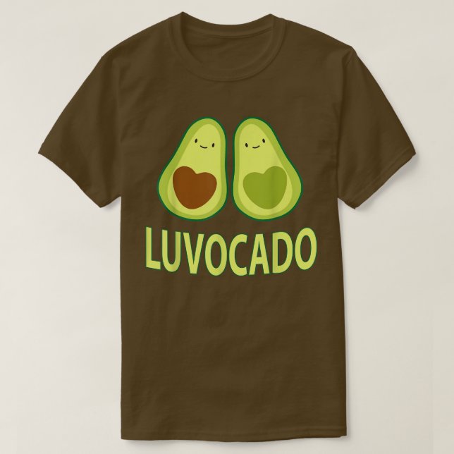 Camiseta Luvocado Avocado Ama Dia de os namorados Engraçado (Frente do Design)