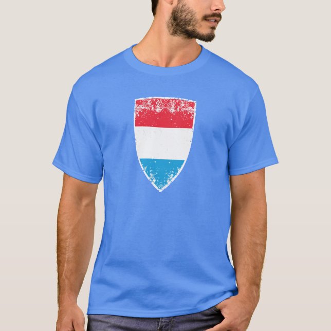 Camiseta Luxembourg embandeira (Frente)