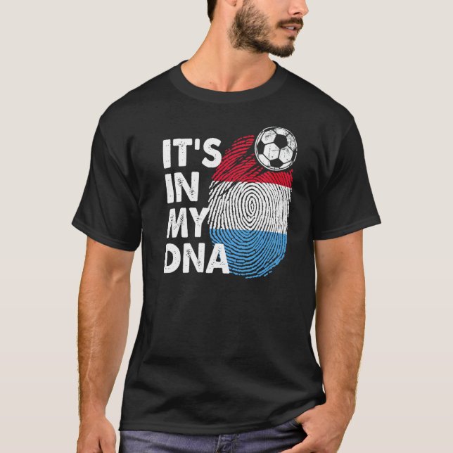 Camiseta Luxemburgo No Meu Dna Luxembourg Flag Team Luxembu (Frente)