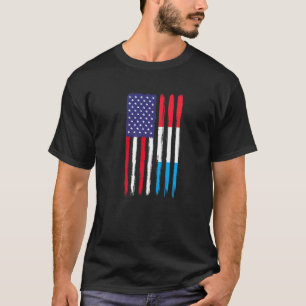Camiseta Luxemburgo Raiz Half American Flag Patriótico Luxe