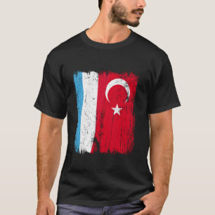 Camiseta Luxemburgo Turquia Meia Bandeira Turquia Luxemburg