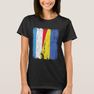 Camiseta Luxemburgo Ucrânia Meia Bandeira Luxemburguês Ucra