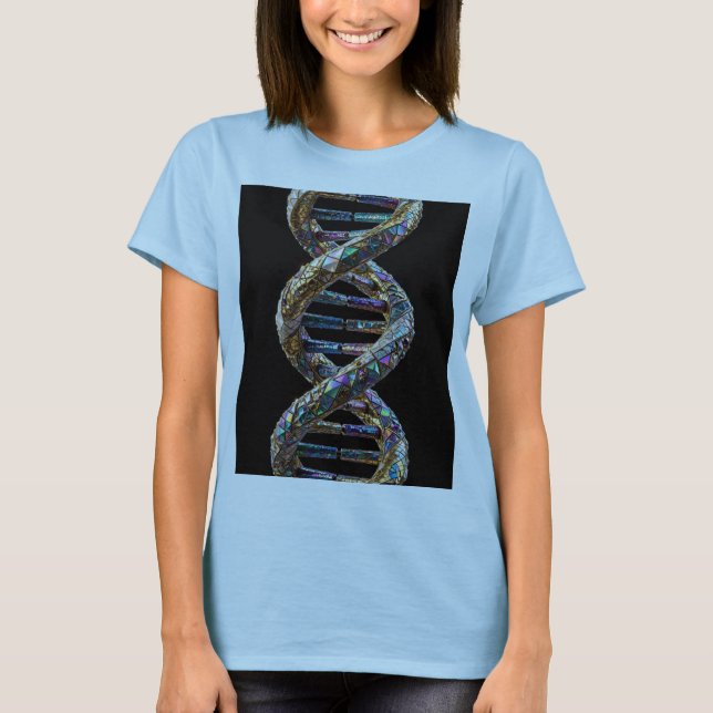 Camiseta Luxo em Pérola Dourada e Iridescente com Design Ci (Frente)