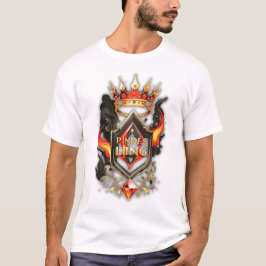 Camiseta Luxuosa Power King – Vermelho Preto Doura