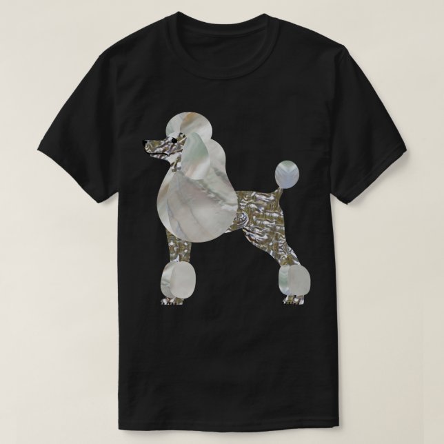 Camiseta Luxury Pearl e Abalone Poodle (Frente do Design)