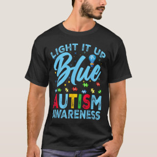 Camiseta Luz Azul Autismo Sensibilização Homens Mulheres Cr