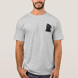 Camiseta Luz básica dos homens pretos bonitos do Pug -