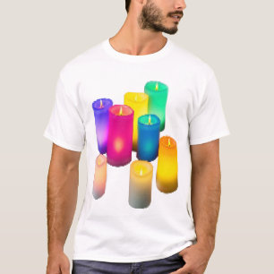 Camiseta Luz colorida da vela