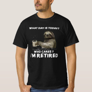 Camiseta Luz com café Que dia é hoje quem se importa com o 