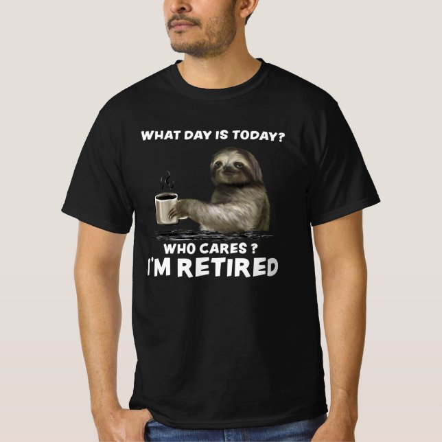 Camiseta Luz com café Que dia é hoje quem se importa com o  (Frente)