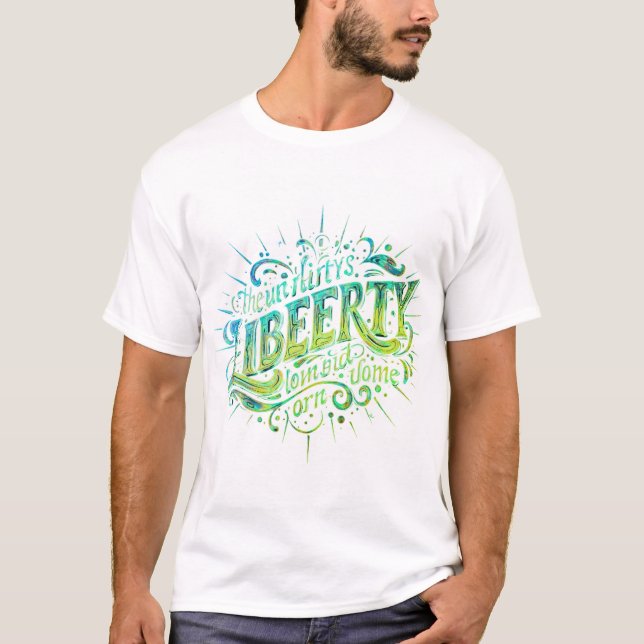 Camiseta Luz da Liberdade brilha (Frente)