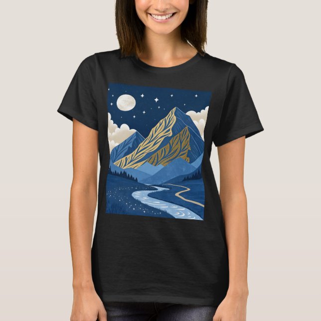 Camiseta Luz da Lua na Montanha (Frente)