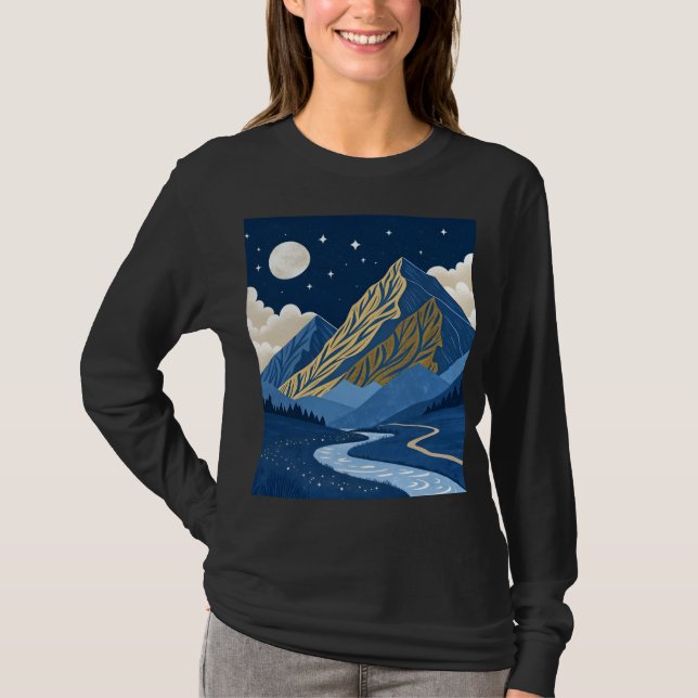 Camiseta Luz da Lua na Montanha (Frente)