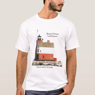 Camiseta Luz de farol da Ilha Round