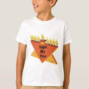 CAMISETA LUZ DE HANUKKAH MEU PRESENTE DO FOGO MENORAH
